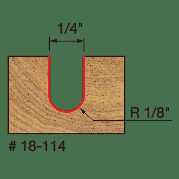 Radius Round Nose Bit, 1/8