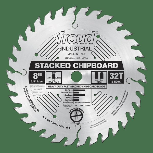 Heavy Duty Stacked Chipboard Blade, 8