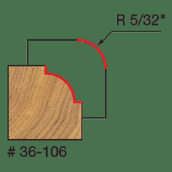 Radius Beading Bit, 5/32