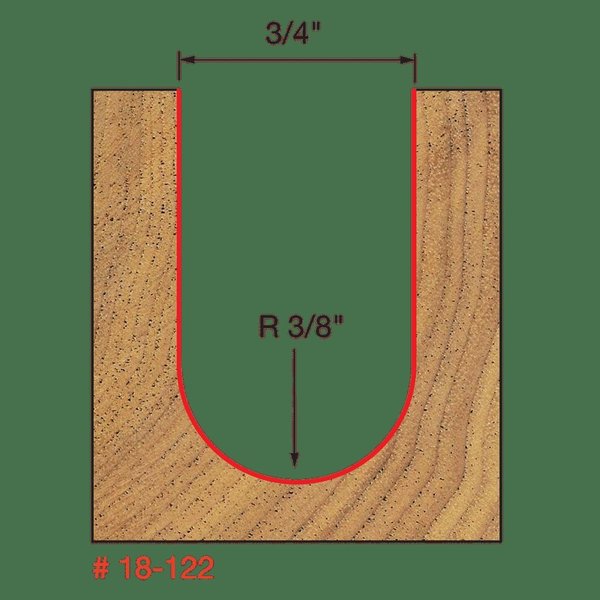 Radius Round Nose Bit, 3/8
