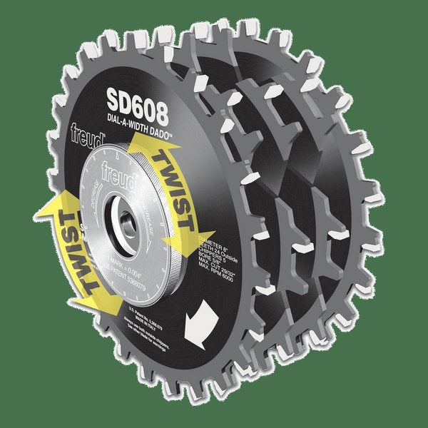 Dial-A-Width Stacked Dado Sets, 8