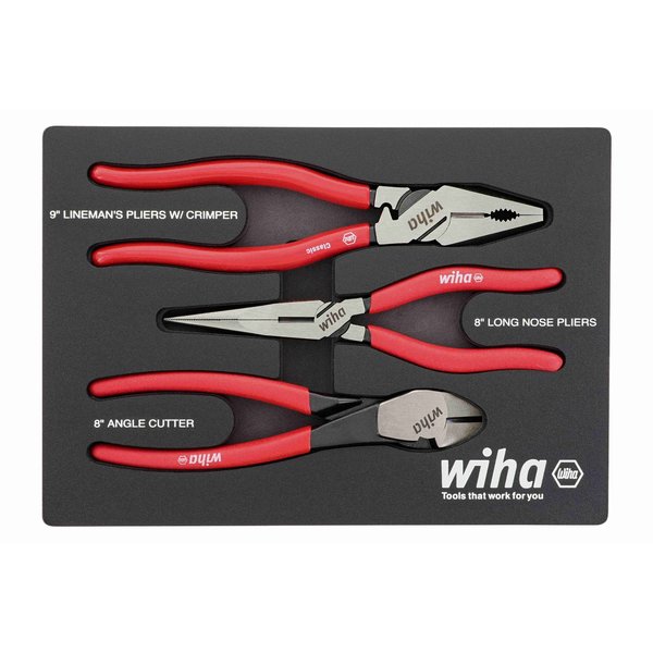 Classic Grip Pliers and Cutters Tray 3pc