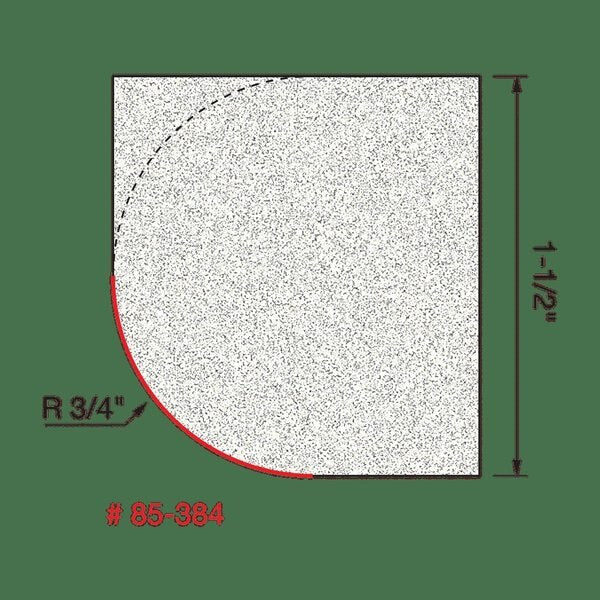 Radius Under Rounding Bit for Bull Nose,