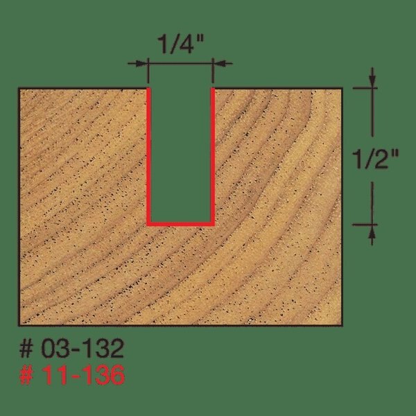 Single Flute Straight Bit, 1/4