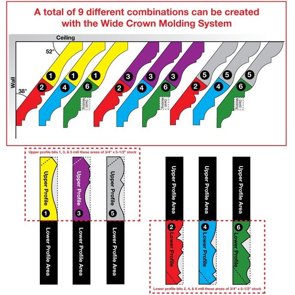 Wide Crown Molding System, 1-5/16