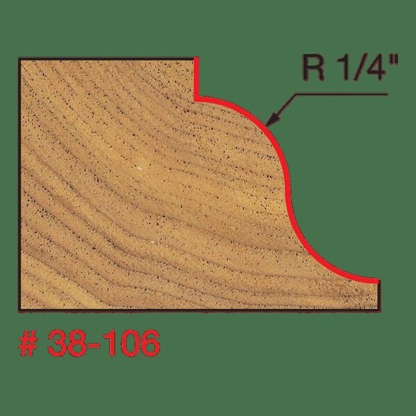 Roman Ogee Bit (Quadra-Cut), 1-5/8