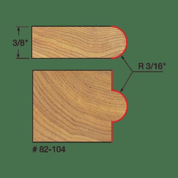 Radius Half Round Bit, 3/16