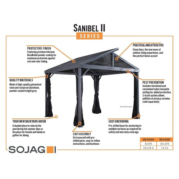Sanibel II Gazebo 10 x 10 ft.
