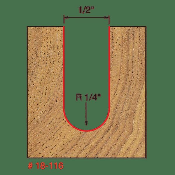 Radius Round Nose Bit, 1/4