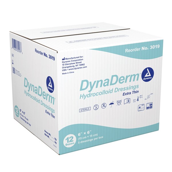 DynaDerm Hydrocolloid Dressing-X, PK60