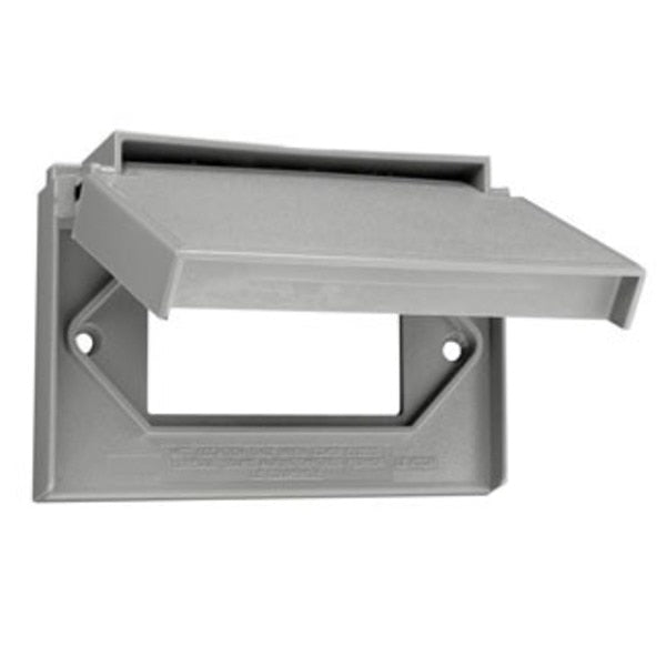 Wallplates 1 Gang Wr Dec Self-Closing Lid Gry