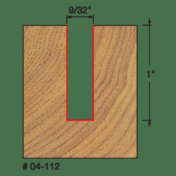 Double Flute Straight Bit, 9/32