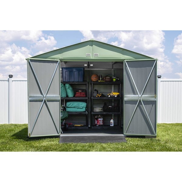 10x8 Select Steel Storage Shed, Sage Green