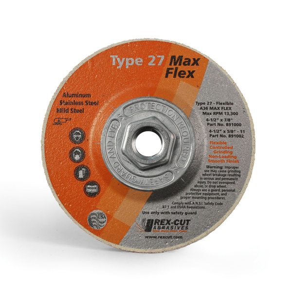 Max Flex Grinding Disc 4 1/2 X 5/8-11 T27 Max Flex A36
