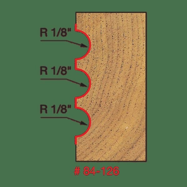 Radius Triple Beading and Fluting Bit