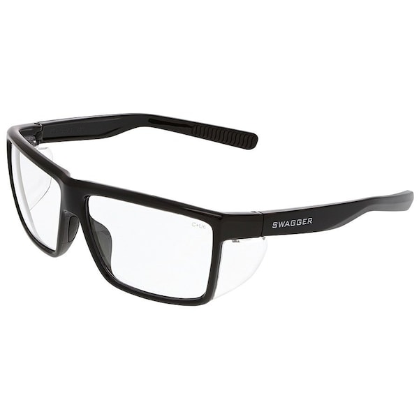 Safety Glasses, Gray Polycarbonate Lens, Scratch Resistant