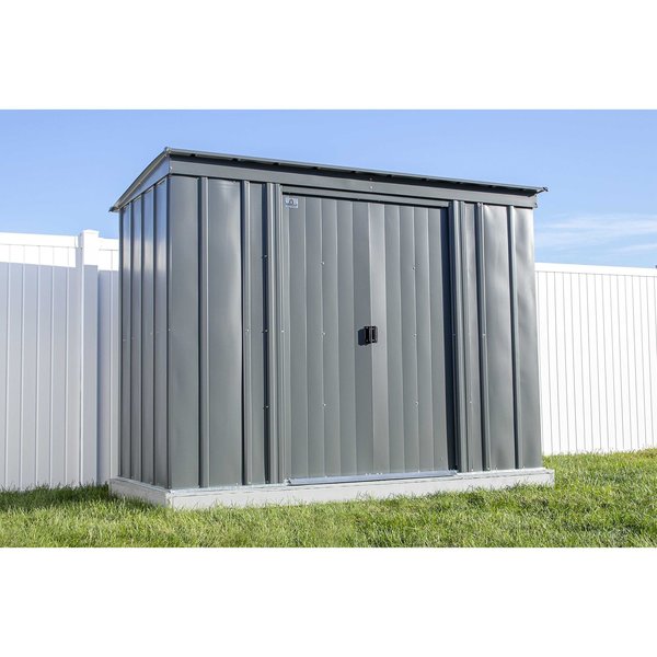 8x4 Classic Steel Storage Shed, Charcoal