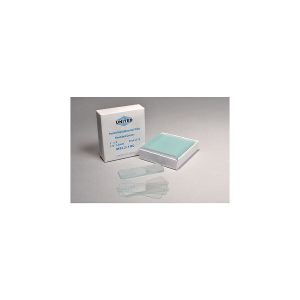 Plain Slides, 75 x 25mm, Rounded, PK 72