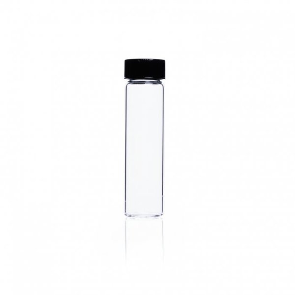 Borosilicate Glass Vials, 13-425 Phenolic Caps/Polyvinyl-faced