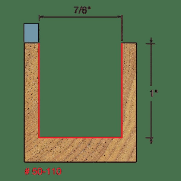 Top Bearing Flush Trim Bit, 7/8