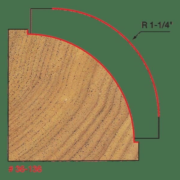 Radius Beading Bit (Quadra-Cut), 1-1/4