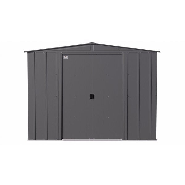 8x8 Classic Steel Storage Shed, Charcoal