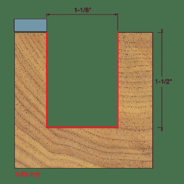Top Bearing Flush Trim Bit, 1-1/8