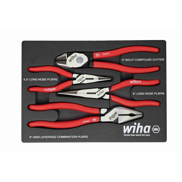 Classic Grip Pliers and Cutters Tray 4pc