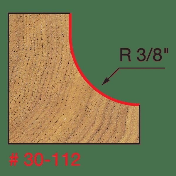 Radius Cove Bit, 3/8