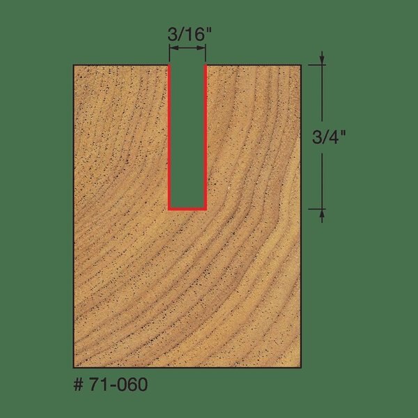 O-Flute Straight Bit, 3/16