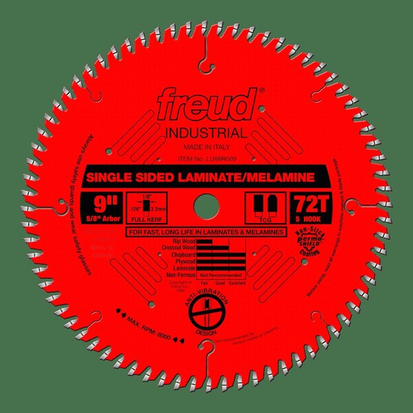 Single Sided Laminate/Melamine Blade, 9