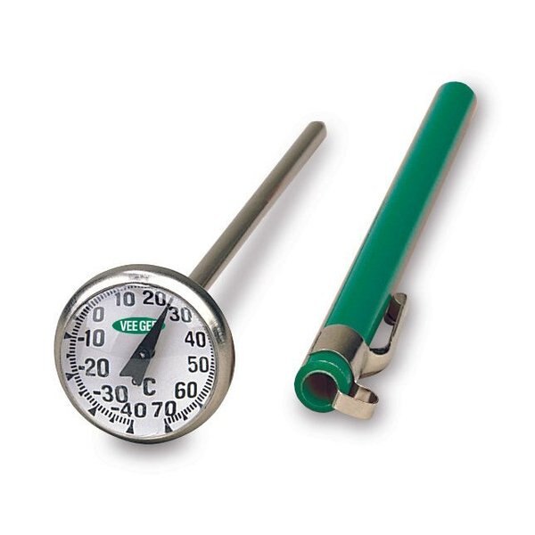 Thermometer, Dial, 25 to 125 degrees F