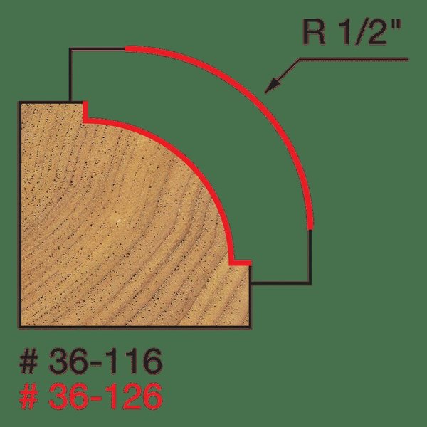 Radius Beading Bit (Quadra-Cut), 1/2