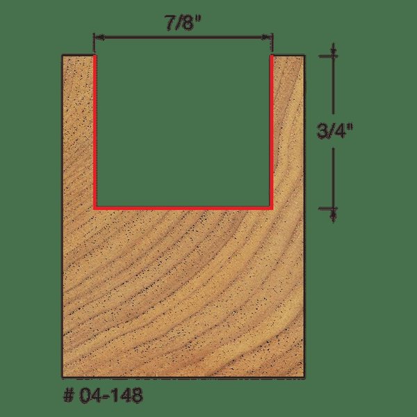 Double Flute Straight Bit, 7/8