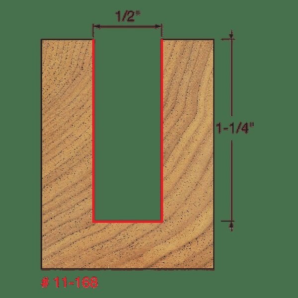 Single Flute Straight Bit, 1/2