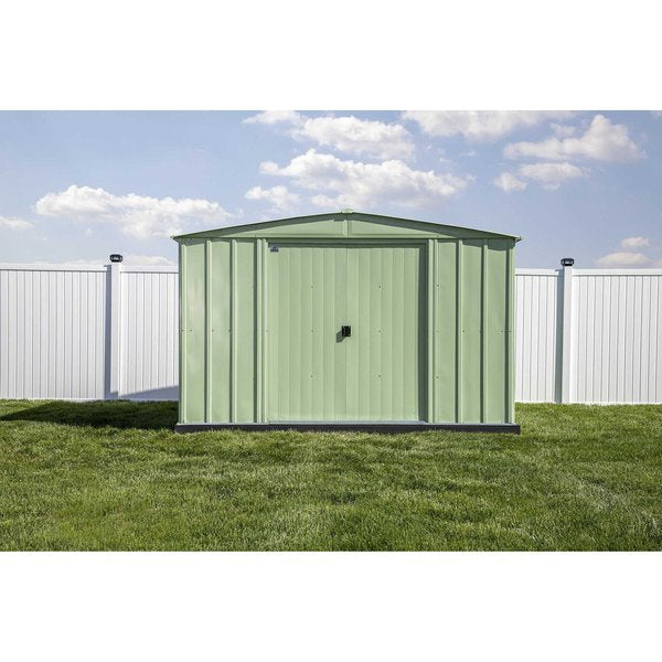 10x14 Classic Steel Storage Shed, Sage Green