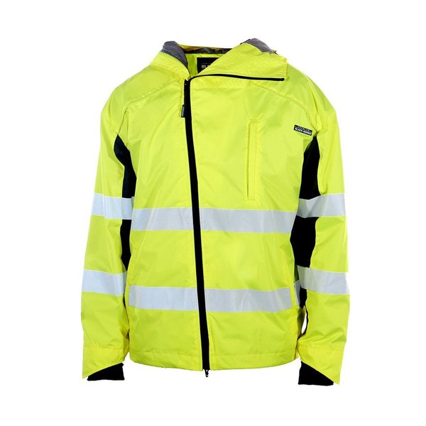 Jacket, Windbreaker, Lime, Zipper, 5XL