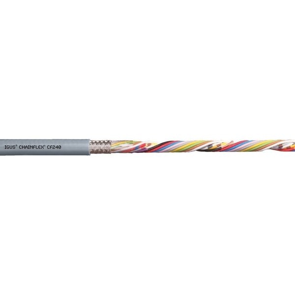 Data Cable, PVC, 0.28 in dia, Silver Gray
