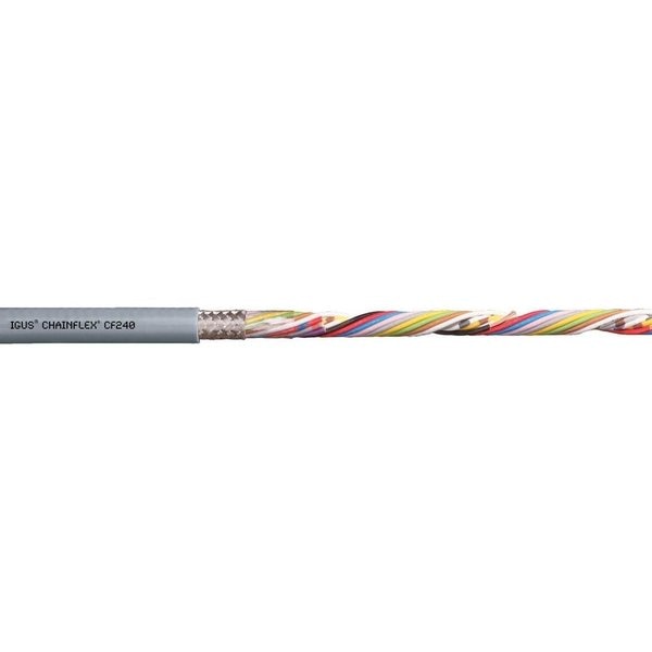 Data Cable, PVC, 0.39 in dia, Silver Gray