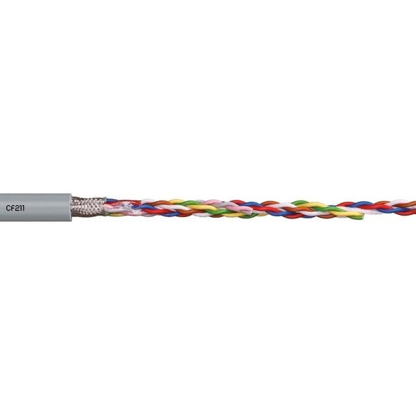 Data Cable, PVC, 0.43 in dia, Silver Gray