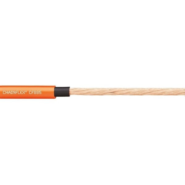 Power Cable, PVC, 0.59 in dia, Lt Orng