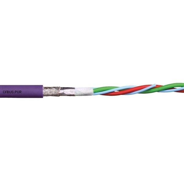 Bus Cable, PUR, 50 V, 0.33 in dia, Red