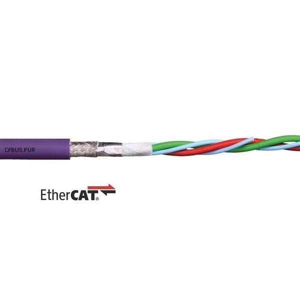 Bus Cable, PUR, 50 V, 0.26 in dia, Red