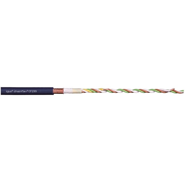 Data Cable, TPE, 0.28 in dia, Steel Blue