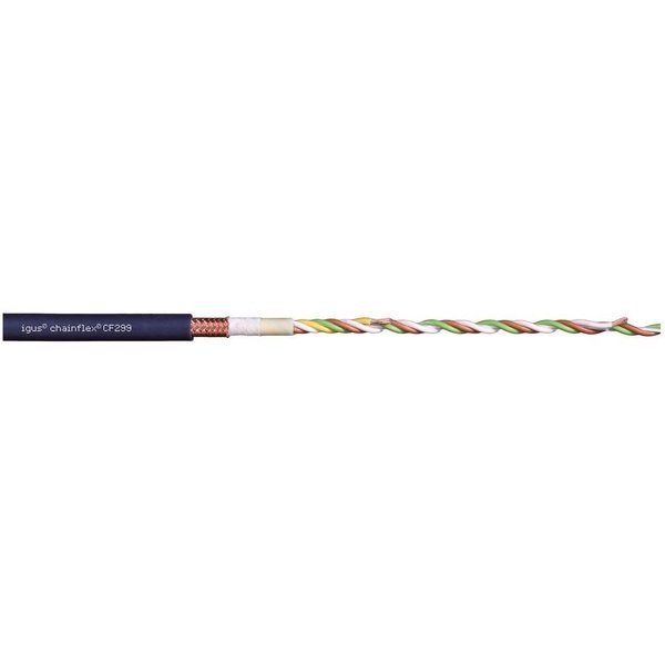 Data Cable, TPE, 0.33 in dia, Steel Blue