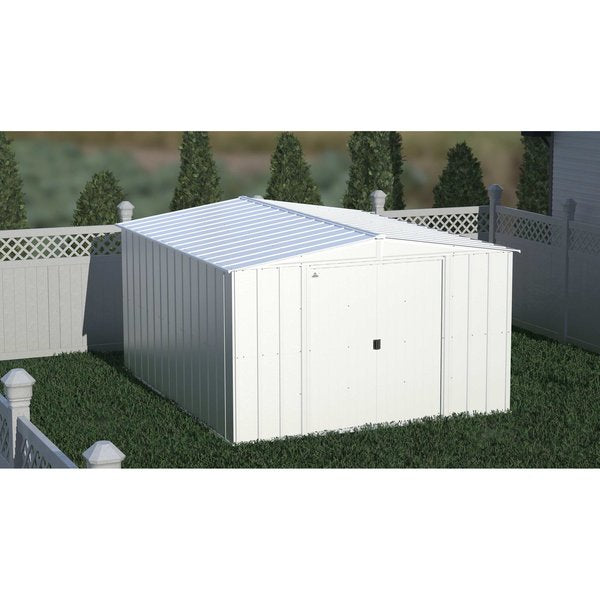 10x12 Classic Steel Storage Shed, Flute Grey