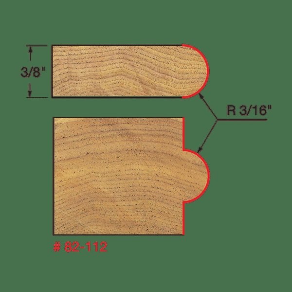 Radius Half Round Bit, 3/16