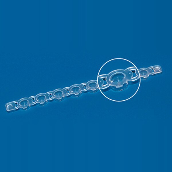 PCR 8-Strip Domed Cap, Yellow, fo, PK 125