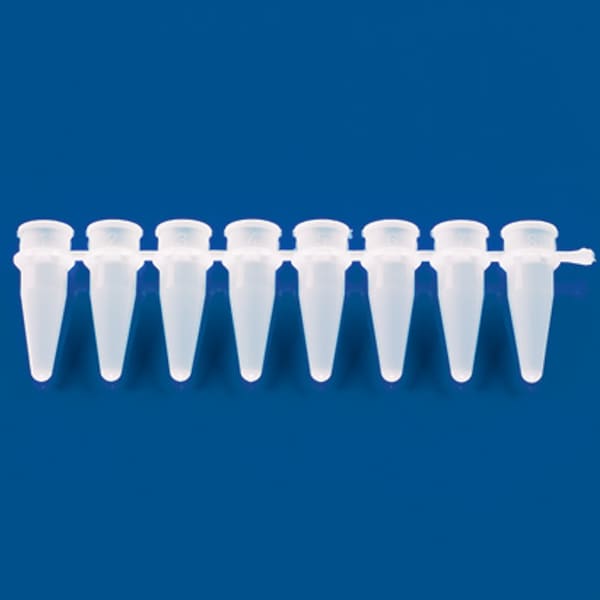 PCR Tube Strip w/ attached Domed, PK 125