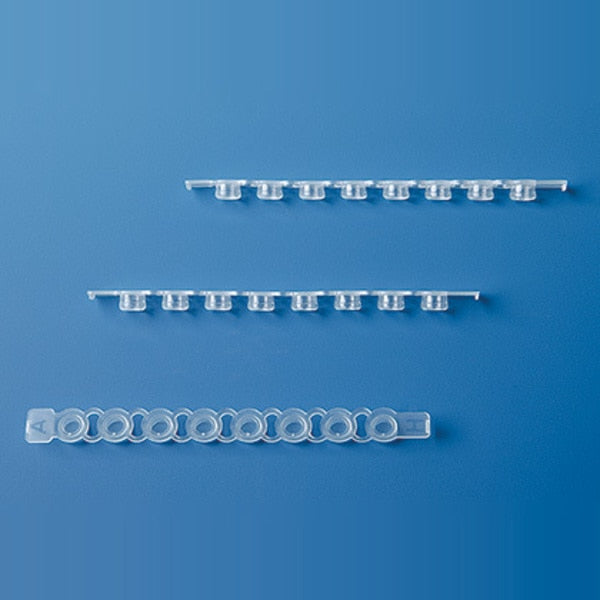 PCR 8-Strip Flat Cap, Clear, for, PK 125